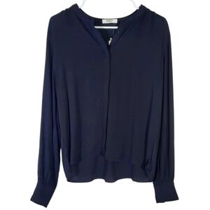 2155 * Suzy Shier Button Down Blouse Black Size M